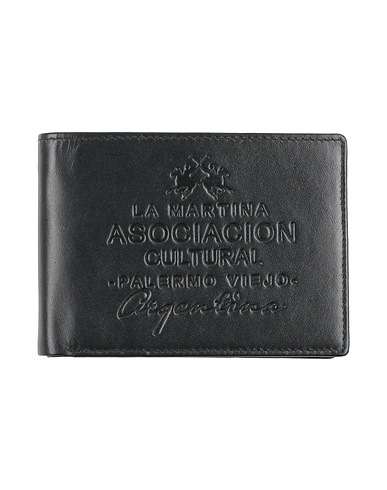 LA MARTINA Wallet Black 100% Calfskin
