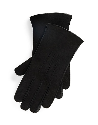 POLO RALPH LAUREN Gloves Stitched Shearling Gloves
 Black Shearling