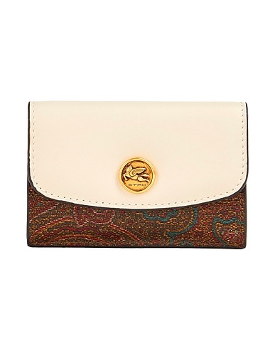ETRO Wallet Beige 76% Cotton, 24% Polyacrylic, Polyurethane coated, Calfskin