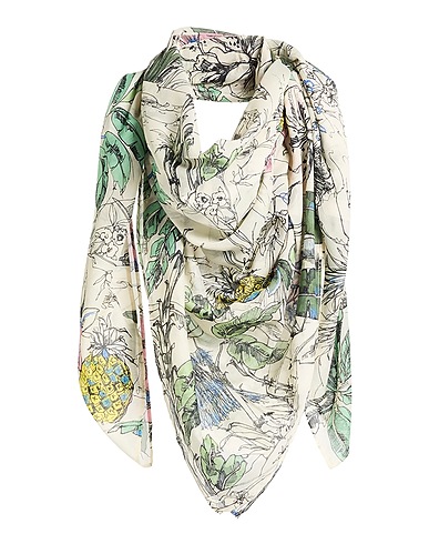 SHIRTAPORTER Schals und Foulards Elfenbein 70% Baumwolle, 30% Seide