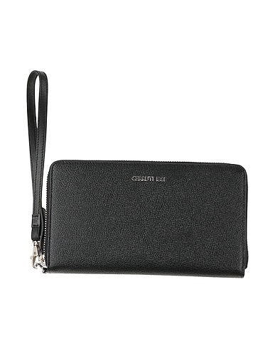 BIKKEMBERGS Wallet Black 100% Calfskin