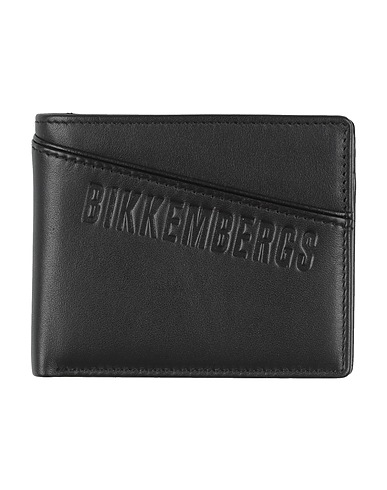 BIKKEMBERGS Wallet Black 100% Cow leather