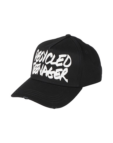 DSQUARED2 帽子 ブラック コットン 100%