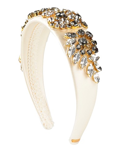 DOLCE&GABBANA Hair accessory Ivory 40% Crystal, 30% Viscose, 20% Silk, 10% Brass