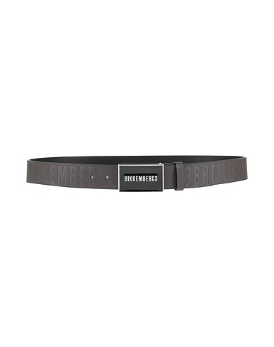 BIKKEMBERGS Leather belt Charcoal Calfskin