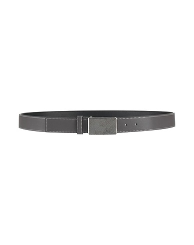 BIKKEMBERGS Leather belt Grey Calfskin