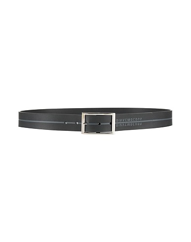 BIKKEMBERGS Leather belt Black 100% Calfskin