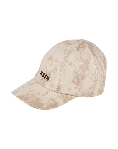 MSGM Hat Beige 66% Viscose, 13% Cotton, 12% Polyester, 5% Textile fibres, 4% Steel