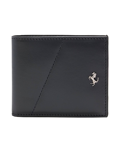 FERRARI Wallet Black 100% Calfskin