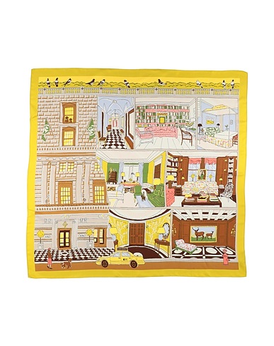 TORY BURCH Scarves and foulards Lime green Silk
