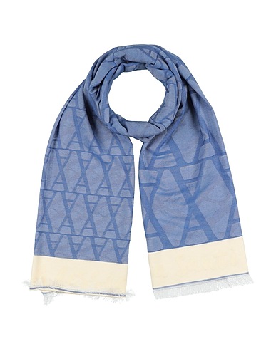 ALESSIA SANTI Scarves and foulards Blue 47% Polyester, 39% Viscose, 14% Cotton