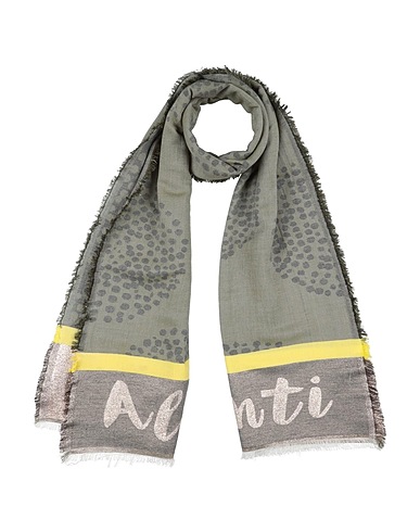ALESSIA SANTI Sciarpe e foulard Verde militare 50% Cotone, 30% Viscosa, 20% Metallo
