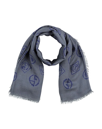 GIORGIO ARMANI Scarves and foulards Slate blue 90% Modal, 10% Cashmere