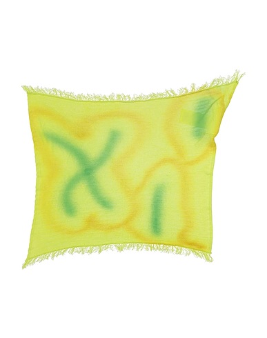 ISABEL BENENATO Scarves and foulards Lime green 100% Cotton