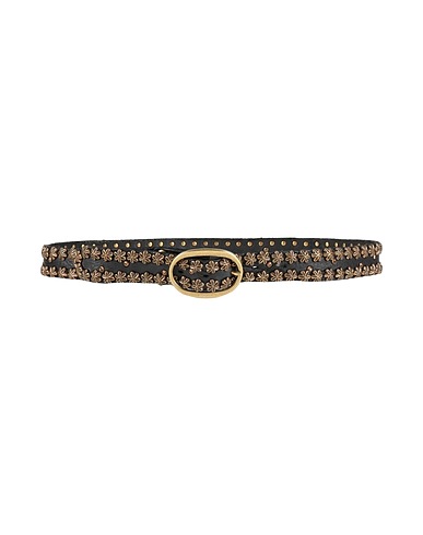 CAMPOMAGGI Gürtel Schwarz Vachette, Metall