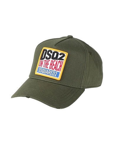 DSQUARED2 Hat Military green 100% Cotton