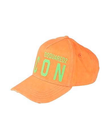 DSQUARED2 Hat ICON Orange 100% Cotton