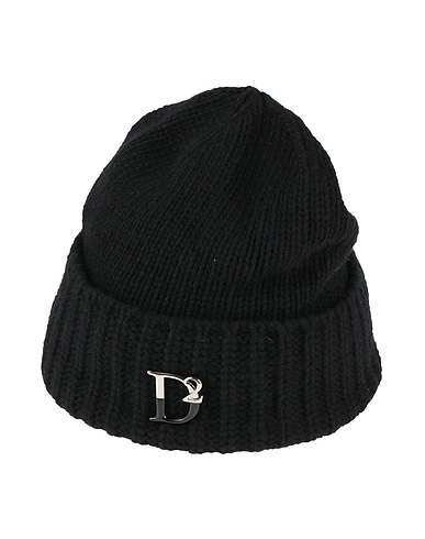 DSQUARED2 Hat Black 47% Wool, 30% Viscose, 15% Polyamide, 8% Cashmere