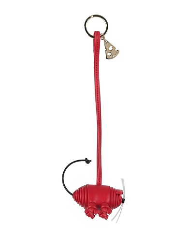 TOD'S Key ring Red Leather, Metal