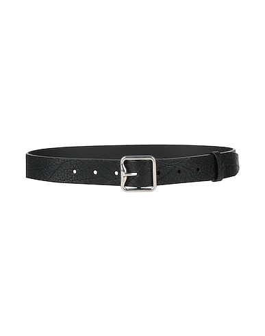 BURBERRY Belts Black Calf fur