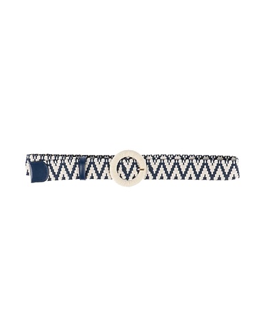 GIORGIO ARMANI Regular belt Blue Textile fibres, Leather