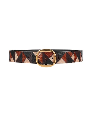MAJE Regular belt Dark brown 100% Cowhide, Zamak