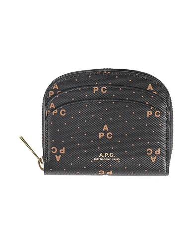 A.P.C. Wallet Charcoal 92% Cotton, 8% Polyurethane