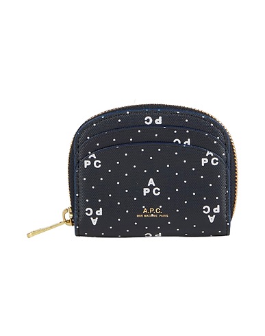 A.P.C. Portafoglio Blu navy 92% Cotone, 8% Poliuretano