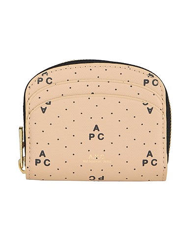 A.P.C. Portafoglio Beige 92% Cotone, 8% Poliuretano