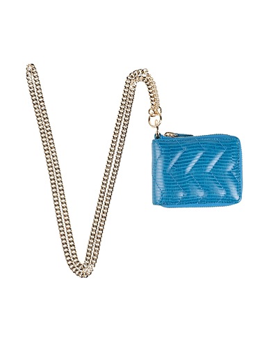 SANDRO Small Leather Goods Blue 100% Goat skin