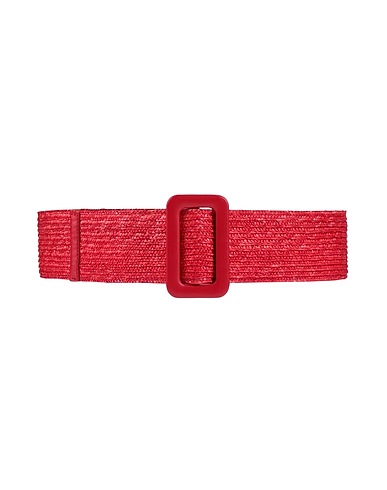 EMPORIO ARMANI Cinture Rosso 100% Paglia, Poliestere, Poliuretano, Pelle di bovino