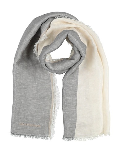EMPORIO ARMANI Scarves and foulards Grey 63% Linen, 37% Modal