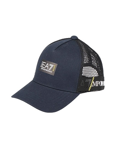 EA7 Hat Midnight blue 100% Cotton, Polyester