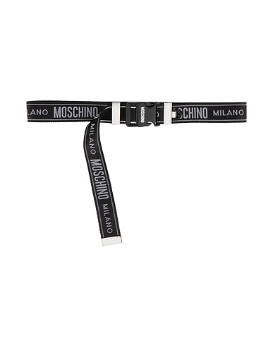 MOSCHINO Belts COUTURE Black Textile fibres, Leather
