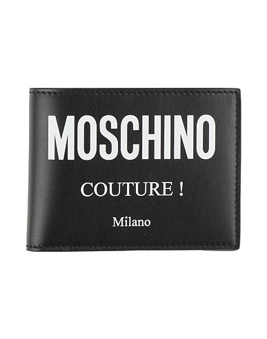 MOSCHINO Wallet COUTURE Black Leather