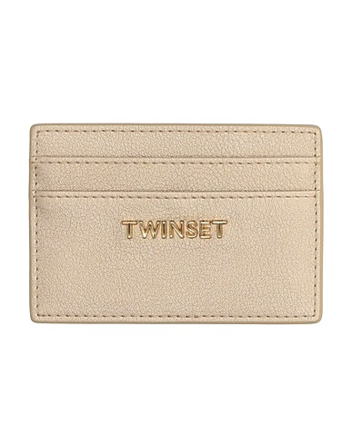 TWINSET Small Leather Goods Gold Leather