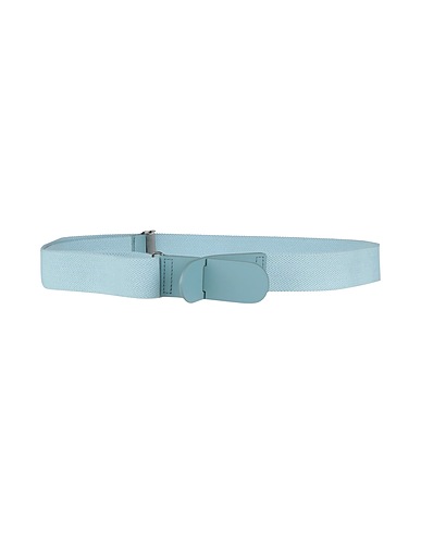 TOD'S Fabric belt Light blue Textile fibres, Leather