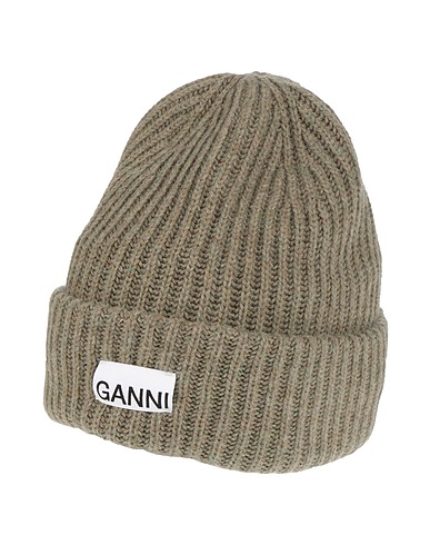 GANNI Hat Military green 45% Wool, 35% Recycled wool, 20% Recycled polyamide