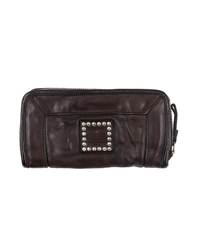 CAMPOMAGGI Wallet Dark brown 100% Cow leather