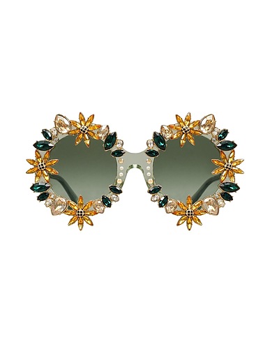 DOLCE&GABBANA Lunettes de soleil Jaune Plastique, Métal