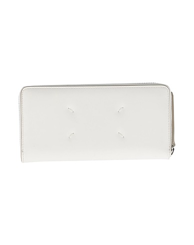MAISON MARGIELA Brieftasche Weiß 100% Rindsleder, Messing, Zink, Aluminium, Kupfer