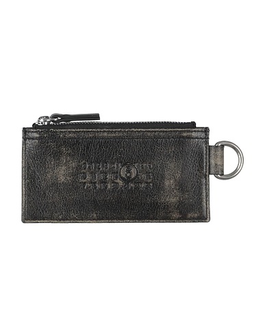 MM6 MAISON MARGIELA Small Leather Goods Black 100% Cow leather, Brass