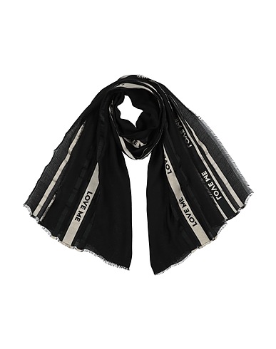 MERCI ITALIA Scarves and foulards Black 79% Viscose, 21% Polyester