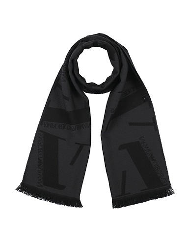 EMPORIO ARMANI Scarves and foulards Black 100% Wool