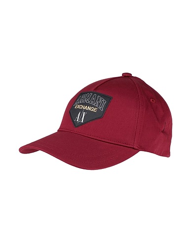 ARMANI EXCHANGE Hat Burgundy 100% Cotton