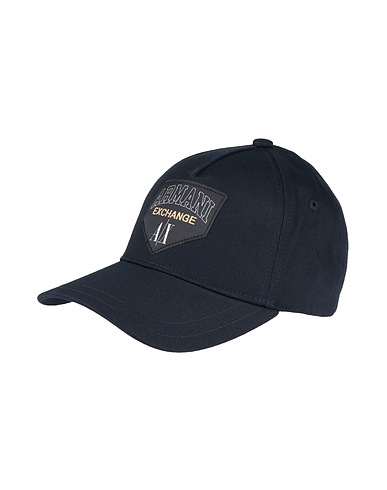 ARMANI EXCHANGE Hat Navy blue 100% Cotton