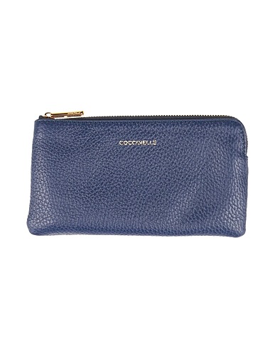 COCCINELLE Small Leather Goods Navy blue Leather