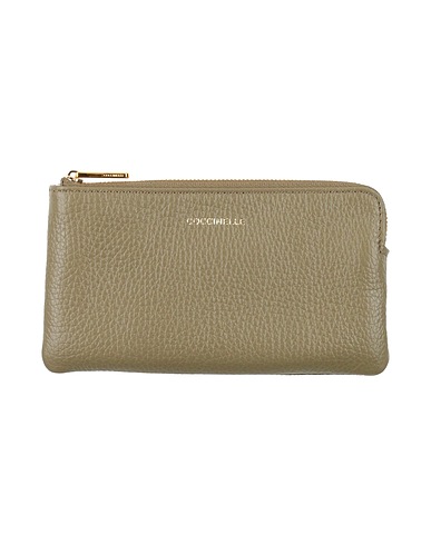 COCCINELLE Small Leather Goods Military green Leather
