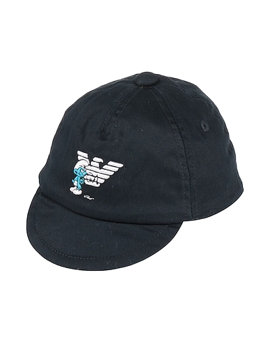EMPORIO ARMANI Hat Midnight blue 100% Organic cotton