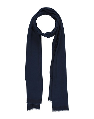EMPORIO ARMANI Scarves and foulards Midnight blue 70% Viscose, 30% Modal